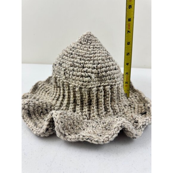 Chunky Bucket Pixie Hat With Wavy Brim Crochet Handmade main image 4